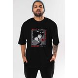 ankhises Death Note Anime Ön Baskılı Siyah Oversize T-Shirt Erkek Kadın