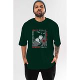 Ankhises Death Note Anime Ön Baskılı Zümrüt Yeşili Oversize T-Shirt Erkek Kadın