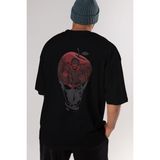 ankhises Death Note -Ryuk Anime Arka Baskılı Siyah Oversize T-Shirt Erkek Kadın