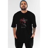 ankhises Death Note -Ryuk Anime Ön Baskılı Siyah Oversize T-Shirt Erkek Kadın