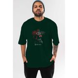 Ankhises Death Note -Ryuk Anime Ön Baskılı Zümrüt Yeşili Oversize T-Shirt Erkek Kadın