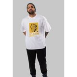 ankhises Freedom Is Not Free Ön Baskılı Beyaz Oversize T-Shirt Erkek Kadın Bisiklet Yaka
