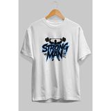 Ankhises Gym , Spor , Fitness Serisi 100 Ön Baskılı Oversize T-Shirt Erkek Kadın Pamuk Bisiklet Yaka Tişort - Beyaz - XL