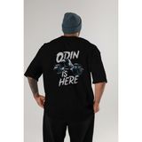 Ankhises Gym , Spor , Fitness Serisi 15 Arka Baskılı Oversize T-Shirt Erkek Kadın Pamuk Bisiklet Yaka Tişort - Siyah