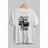 Ankhises Gym , Spor , Fitness Serisi 15 Ön Baskılı Oversize T-Shirt Erkek Kadın Pamuk Bisiklet Yaka Tişort - Beyaz