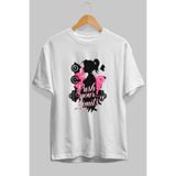 Ankhises Gym , Spor , Fitness Serisi 20 Ön Baskılı Oversize T-Shirt Erkek Kadın Pamuk Bisiklet Yaka Tişort - Beyaz