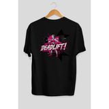 Ankhises Gym , Spor , Fitness Serisi 39 Arka Baskılı Oversize T-Shirt Erkek Kadın Pamuk Bisiklet Yaka Tişort - Siyah - XL