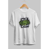 Ankhises Gym , Spor , Fitness Serisi 4 Ön Baskılı Oversize T-Shirt Erkek Kadın Pamuk Bisiklet Yaka Tişort - Beyaz - XL