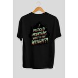 Ankhises Gym , Spor , Fitness Serisi 49 Arka Baskılı Oversize T-Shirt Erkek Kadın Pamuk Bisiklet Yaka Tişort - Siyah - XL
