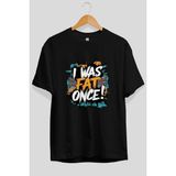 Ankhises Gym , Spor , Fitness Serisi 5 Ön Baskılı Oversize T-Shirt Erkek Kadın Pamuk Bisiklet Yaka Tişort - Siyah - XL