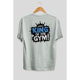 Ankhises Gym , Spor , Fitness Serisi 51 Arka Baskılı Oversize T-Shirt Erkek Kadın Pamuk Bisiklet Yaka Tişort - Beyaz