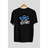 Ankhises Gym , Spor , Fitness Serisi 51 Arka Baskılı Oversize T-Shirt Erkek Kadın Pamuk Bisiklet Yaka Tişort - Siyah