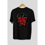 Ankhises Gym , Spor , Fitness Serisi 57 Arka Baskılı Oversize T-Shirt Erkek Kadın Pamuk Bisiklet Yaka Tişort - Siyah - XL