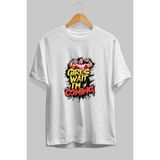 Ankhises Gym , Spor , Fitness Serisi 60 Ön Baskılı Oversize T-Shirt Erkek Kadın Pamuk Bisiklet Yaka Tişort - Beyaz - XL