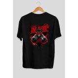 Ankhises Gym , Spor , Fitness Serisi 67 Arka Baskılı Oversize T-Shirt Erkek Kadın Pamuk Bisiklet Yaka Tişort - Siyah - XL