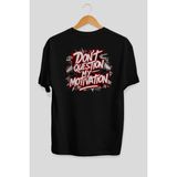 Ankhises Gym , Spor , Fitness Serisi 68 Arka Baskılı Oversize T-Shirt Erkek Kadın Pamuk Bisiklet Yaka Tişort - Siyah