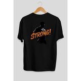 Ankhises Gym , Spor , Fitness Serisi 7 Arka Baskılı Oversize T-Shirt Erkek Kadın Pamuk Bisiklet Yaka Tişort - Siyah - XL