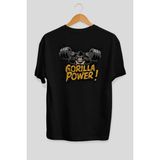 Ankhises Gym , Spor , Fitness Serisi 72 Arka Baskılı Oversize T-Shirt Erkek Kadın Pamuk Bisiklet Yaka Tişort - Siyah