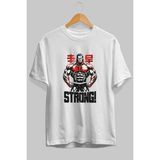 Ankhises Gym , Spor , Fitness Serisi 80 Ön Baskılı Oversize T-Shirt Erkek Kadın Pamuk Bisiklet Yaka Tişort - Beyaz - XL