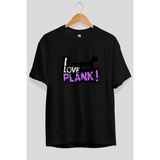 Ankhises Gym , Spor , Fitness Serisi 85 Ön Baskılı Oversize T-Shirt Erkek Kadın Pamuk Bisiklet Yaka Tişort - Siyah