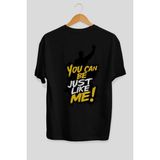 Ankhises Gym , Spor , Fitness Serisi 91 Arka Baskılı Oversize T-Shirt Erkek Kadın Pamuk Bisiklet Yaka Tişort - Siyah