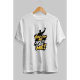 Ankhises Gym , Spor , Fitness Serisi 91 Ön Baskılı Oversize T-Shirt Erkek Kadın Pamuk Bisiklet Yaka Tişort - Beyaz