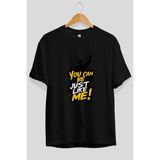 Ankhises Gym , Spor , Fitness Serisi 91 Ön Baskılı Oversize T-Shirt Erkek Kadın Pamuk Bisiklet Yaka Tişort - Siyah - XL