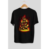 Ankhises Gym , Spor , Fitness Serisi 94 Arka Baskılı Oversize T-Shirt Erkek Kadın Pamuk Bisiklet Yaka Tişort - Siyah - XL