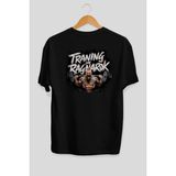Ankhises Gym , Spor , Fitness Serisi 95 Arka Baskılı Oversize T-Shirt Erkek Kadın Pamuk Bisiklet Yaka Tişort - Siyah - XL