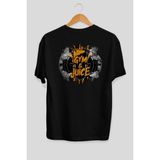 Ankhises Gym , Spor , Fitness Serisi 96 Arka Baskılı Oversize T-Shirt Erkek Kadın Pamuk Bisiklet Yaka Tişort - Siyah - XL