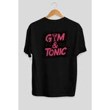 Ankhises Gym , Spor , Fitness Serisi 97 Arka Baskılı Oversize T-Shirt Erkek Kadın Pamuk Bisiklet Yaka Tişort - Siyah