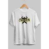 Ankhises Gym , Spor , Fitness Serisi 98 Ön Baskılı Oversize T-Shirt Erkek Kadın Pamuk Bisiklet Yaka Tişort - Beyaz