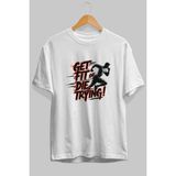 Ankhises Gym , Spor , Fitness Serisi Ön Baskılı Oversize T-Shirt Erkek Kadın Pamuk Bisiklet Yaka Tişort - Beyaz - XL