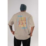 Ankhises Mısa-Death Note Anime Arka Baskılı Bej Oversize T-Shirt %100 Pamuk Erkek Kadın