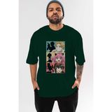 Ankhises Spy x Famıly Anime Ön Baskılı Zümrüt Yeşili Oversize T-Shirt Erkek Kadın