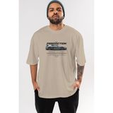 Ankhises Thıs Is Perfectıon Ön Baskılı Oversize T-Shirt Erkek Kadın Unisex Pamuk Bisiklet Yaka Tişort - Bej