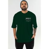 Ankhises Thıs Is Perfectıon Ön Sol Baskılı Oversize T-Shirt Erkek Kadın Unisex Pamuk Bisiklet Yaka Tişort - Zümrüt Yeşili