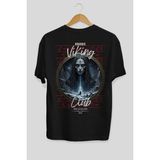 Ankhises Viking Mitolojisi 11 Arka Baskılı Siyah Oversize T-Shirt Erkek Kadın Pamuk Bisiklet Yaka Tişort