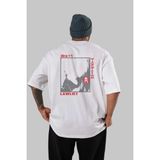 ankhisesDeath Note Anime Arka Baskılı Beyaz Oversize T-Shirt Pamuk Erkek Kadın - XL