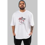 ankhisesDeath Note Ryuk Anime Ön Baskılı Beyaz Oversize T-Shirt Erkek Kadın