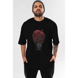 ankhisesDeath Note -Ryuk Anime Ön Baskılı Siyah Oversize T-Shirt Erkek Kadın - XL
