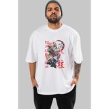ankhisesDemon Slayer Slayers Anime Ön Baskılı Beyaz Oversize T-Shirt Erkek Kadın