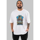 ankhisesThor Love And Thunder Ön Baskılı Beyaz Oversize T-Shirt Bisiklet Yaka Erkek Kadın