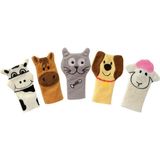 Anki Toys Çiftlik Hayvanları 5'li Parmak Kukla Seti 8 cm Nakış İşlemeli Eğlenceli Oyun