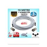 ANKTEK 10 Mt Uydu Kablosu Kaliteli Tak Çalıştır Fullhd 3 D 4 K Uyumlu(ON METRE)