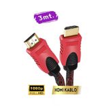 ANKTEK 3 Metre 1.4V Altın Uçlu Örgülü Hdmi Kablo Full HD 3D 4K 1080 TV Monitör PC Aktarım