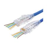 Anktek 30 Adet Yeni Nesil Delikli Açık Uçlu Cat6 Ez RJ45 Konnektör Utp Jack
