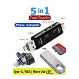 Anktek 5'i 1 Arada Usb/micro Usb/type C Çıkışlı Micro Sd Kart Okuyucu Otg Çevirici