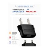 ANKTEK ABD’ye Seyahat Adaptörü Türk/Avrupa Prizini Amerikan Tipine Çevirici Dönüştürücü Priz Euro EU to US Converter Plug
