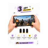 ANKTEK Oyun Eldiveni Fiber Oyuncu Eldiveni Başparmak Ucu Parmaklık Mobil Oyun PUBG (3 Çift)